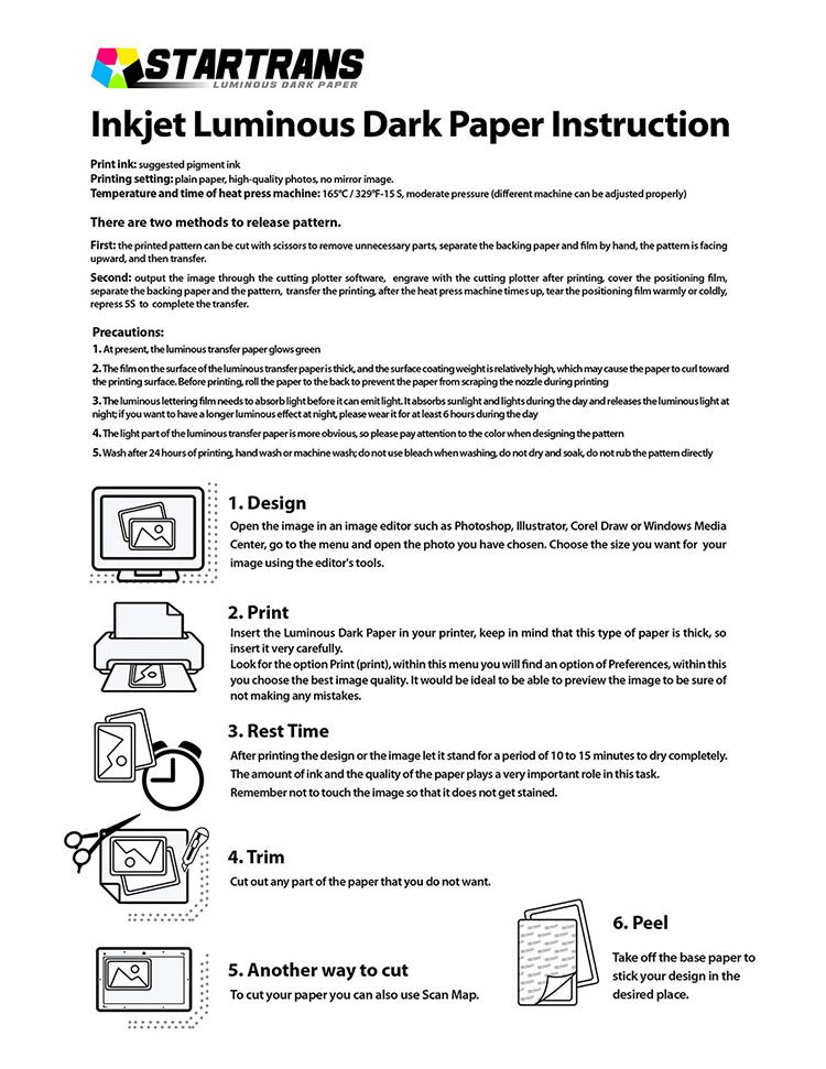 Inkjet Dark Transfer Sheets